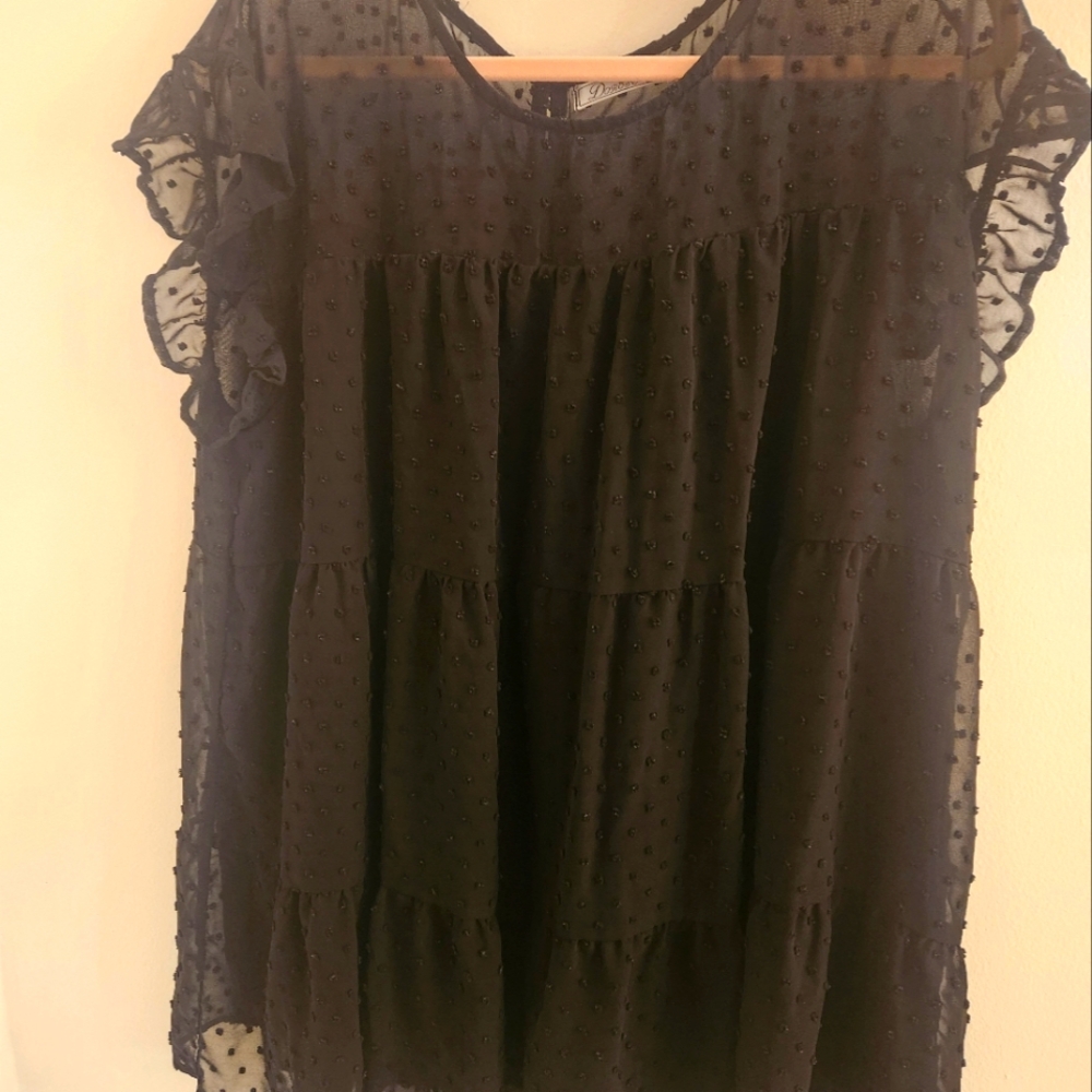 Black XXL Babydoll Top